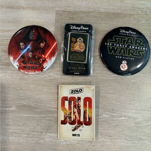 Disney Star Wars event buttons Set of 4